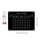 Popxstar Magnets Acrylic Rewritable Message Board Dry Erase Calendar Refrigerator Sticker Home Decor Kitchen Accessories