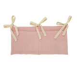Popxstar Baby Crib Storage Bag Cotton Double Pouch Newborn Bed Headboard Organizer for Kids Baby Bedding Diaper Toys Bag