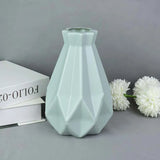 Popxstar  Modern Flower Vase White Pink Blue Plastic Vase Flower Pot Basket Nordic Home Living Room Decoration Ornament Flower Arrangement
