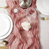 Popxstar Semi-Sheer Gauze Table Runner, Cheesecloth, Wedding Table Path, Tulle Layout, Event Designing Kitchen Dining Decor  