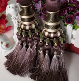 European Luxury Curtain Hanging Ball Straps Tied Rope Curtain Buckle Hook Tassel Strap Home Decor