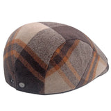 Popxstar Men's and Women's Classic Plaid Beret Warm Octagonal Cap Casual Street Painter Hat Retro Newsboy Cap Hundred with Forward Cap