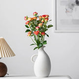 Popxstar  Upright Plain Fired Ceramic Vase with High-end Feel Home Desktop Decoration Flower Arrangement and Ornament