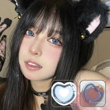 Popxstar 1 Pair Color Contact Lenses for Eyes Sailor Moon Heart Lenses Beauty Color lens Contact Blue Lens