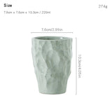 Popxstar  Japanese-style Coarse Pottery Coffee Cup Retro Hand-kneaded Pleated Mug Kitchen Livingroom Latte Concentrated Teacup Kitchenware