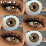 Popxstar  1 Pair Natural Color Contact Lenses for Eyes Brown Lenses Colorcon Korean Lens Yearly Beautiful Grey Eyes Big Black Len