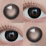 Popxstar  -With 1bottle Lens Liquid Lens Solution 2pcs Myopia Colored Contact Lenses for Eyes Big Black Lens Brown Beauty Pupils
