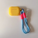 Popxstar  korea cute candy color silicone headphone cover case for airpods 4 2024 simple fall prevention lanyard for airpods 1 2 3 pro 2