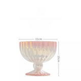 Pearl High Footed Yogurt Bowl Home High Beauty Dessert Ice Cream Cup Fruit Salad Bowl