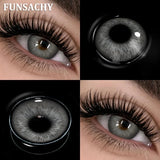 Popxstar  New Contact Lenses Natural Brown Eye Makeup Contacts Grey Color Lens Korean Softlens Yearly Cosmetics for Women
