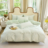 3pc 100% Pure Cotton Down Duvet Cover Set Including 1 Duvet Cover and 2 Pillowcase Soft and Skin Friendly Breathable Bedding Set