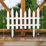 Popxstar 50x42cm White Plastic Garden Fence Border Decoration Plant Flower Protect Garden Fence For Yard Lawn Driveway Christmas Tree