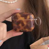 Popxstar  Amber Earphone Case for Apple AirPods 1/2 3 4 Pro 2 Wireless Bluetooth Charging Box Sexy Leopard Print Silicone Protection Cover