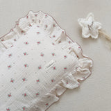 Popxstar INS Ruffle Edge Gauze 100% Cotton Princess Pillow Case 30X50 48X74cm Breathable Pillowcase Decorative for Home Bedding Bedroom