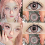 Popxstar  Color Contact Lenses With Degree Pink Pupils Beautiful Contact Korean Lenses Makeup Yearly Use 2pcs/pair Fast Shipping