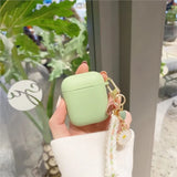 Popxstar Green Flowers For Apple AirPods 1 2 Pro Bluetooth Headphone Cover 3rd Generation Silicone Soft Cover Protective Case