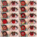 Popxstar   Contact Lenses for Eyes 2pcs Anime Cosplay Colored Lenses Crazy Halloween Lenses Contact Lens Beauty Eye Makeup