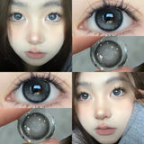 Popxstar  A Pair of Colored Contact Lenses Black Lenses Student Beauty Cosmetics Eye Prescription Lenses with Colored Lenses