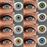 Popxstar  1 Pair Colored Contact Lenses for Eyes Green Beauty Pupils Brown Fashion Lenses High Quality Blue Eye Contacts Yearly