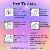 Popxstar  1pc Star Moon Universe Temporary Tattoo Arm Hand Back Shoulder Tattoo Sticker Waterproof Long-Lasting Moon Star Tattoo Sticker