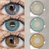Popxstar  1Pair Colour Contacts Lenses Russian Blue Eye Green Beauty Pupil Brown Colored Gray Soft Yearly Use Makeup Lenses