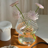 Popxstar Glass Vase Home Decoration Lamp Flower Vase Mushroom Vases Decorative Vase Hydroponic Vase Tealight Holder Aesthetic Room Decor