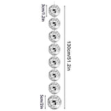 Popxstar  1.3m Mirror Disco Ball Pendant String Surface Dazzling Reflections Disco Ball Hanging Garland Banner Wedding Party Decorations