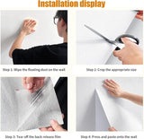 Popxstar 3D Self-Adhesive Linen Wallpaper Continuous Waterproof Wall Stickers Living Room Bedroom Kitchen Cabinet Waterproof Wall Sticker