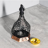 Popxstar  Hollow Iron Candle Holder  Middle Eastern-Style Atmospheric Aromatherapy Wax Base Decor for Home Wedding & Party Ornament gift