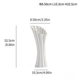 Popxstar  Special-shaped Striped Ceramic Vase Modern and Simple Flower Arrangement High-end and Versatile Home Soft Decoration Ornaments