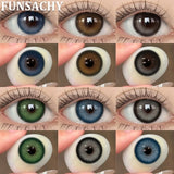 1 Pair Blue Color Contact Lenses Natural Brown Lenses Gray Beautiful Pupils for Eyes Women Cosmetics Eye Contacts Lens