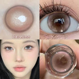 Popxstar  -Pink Lenses Color Contact Lenses for Myopia Beauty Eye Color Lenses Fashion Natural Pupils Grey Brown Blue Lens 1 Pair