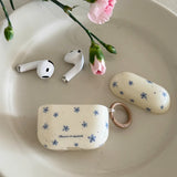 Popxstar Spring Fresh Blue Flower INS Soft Case for Apple AirPods 4 Protection Cover for AirPods Pro 2 3nd Generation Earphone Cases