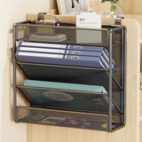 Hanging Mount Document Organization Stand Desktop Vertical Mail Paper Folder Holder Rack Desk File Organizer Mesh Magazine Rack