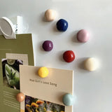 Popxstar 10Pcs mini resin frosted magnet Mo Landi circular whiteboard orifice photo stickers simple refrigerator.