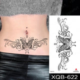 Popxstar Waterproof Temporary Tattoo Sticker Japanese Phoenix Flame Flash Tatto Feather Totem Body Art Arm Leg Waist Fake Tatoo Men Women