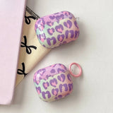 Splicing Color Leopard Print Case For Apple Airpods 1 2 3 4 Cover For Airpods Pro Pro2 Pro3 Wireless Earphone Box Case with Hook