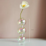 Popxstar Glass Candle Holder Home Decor Nordic Rainbow Vase Flower Table Living Room Decoration Candlestick Holder for Wedding