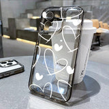 Popxstar For iPhone 15 Pro Max Case For iPhone 11 Case iPhone 16 13 12 14 Pro Max XR XS X 7 8 Plus SE Love Heart Clear Shockproof Cover