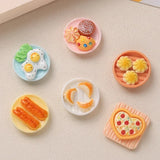 Popxstar 10/100pcs Resin Accessories Miniatures Breakfast Series DIY Dollhouse Handmade Hairpin Phone Case Buckle Materials Home Decor