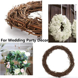Popxstar 10/15/20/25/30/40cm DIY Floral Wreath Round Natural Rattan Ring Christmas Garland Hanging Ornament Wedding Decoration Home Decor