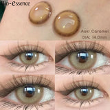 Popxstar 1 Pair Natural Brown Lenses Colored Contact Lenses Brown Lenses Natural Eye Lenses with High Quality Natural Lens