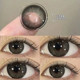 Popxstar  Pair of Black Large Diameter Lenses with Eye Contact Colored Contact Lenses Womens Mens Natural Annual Natural Soft Lenses