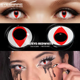 Popxstar  1 Pair yellow cosplay color contact lenses for eyes crazy Halloween cat Eye makeup Role playing Eye cosmetics red lens