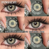 Popxstar  2pcs Black Series Color Contact Lenses Natural Gray Eye Lens Beautiful Pupils Yearly Fashion Brown Softlens Cosmetics
