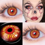 Popxstar  1 Pair Cosplay Contact Lenses Beautiful Pupil Eye Cosmetic Colorful Contact Lenses Halloween Yearly Eyes Contact Lens
