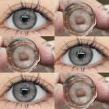 Popxstar  1Pair Myopia Colour Contacts Lenses Prescription Myopia Circular Green  Eye Blue Lenses Makeup Beauty Pupil Gray Eyes