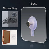 Popxstar PVC Wall-mounted 6/10 Pieces Bathroom Strong Adhesive Nail Kitchen Wall Hanging Poster Self-adhesive Hooks Durable Seamless Hook