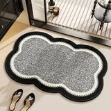 Linen Diatomaceous Earth Bath Rug Non Slip Water Absorbent Bathroom Door Mat for Home Entry Shower Room Floor Carpet Quick Dry