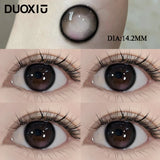 Popxstar  2pcs Color Contact Lenses Black Large Diameter 14.5mm Myopia Diopter -0.00to-8.00 Beauty Pupil High Quality Natural Lens